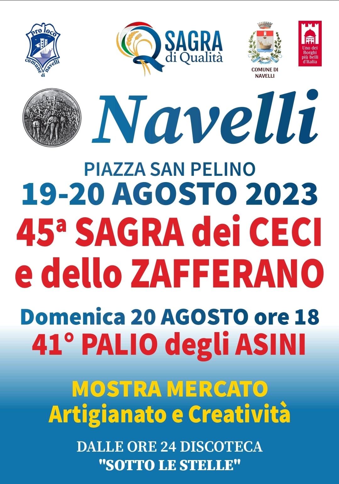 45° Sagra dei Ceci e dello Zafferano di Navelli - 19-20 Agosto 2023