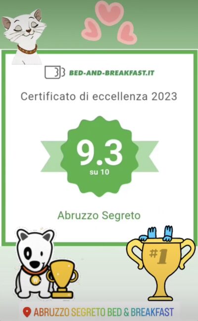 bed-and-breakfast.it Certificato di eccellenza 2023